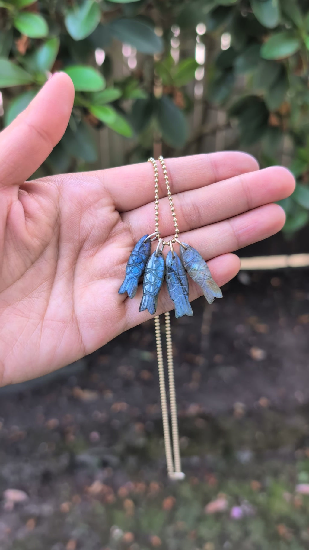 Labradorite Flashy Fish Pendant